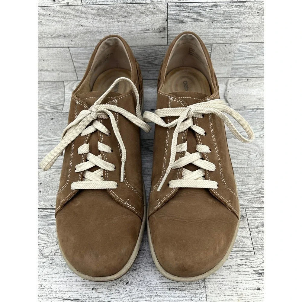 Aetrex DM302 Brown Leather Lace Up Orthopedic Walking Sneakers Men Sz 10.5-11‎